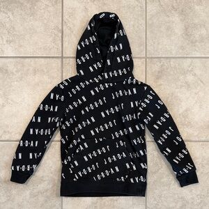 Toddler Jordan Black and White Logo Hoodie